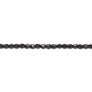 Bead, Czech fire-polished glass, opaque jet, 2.5mm faceted round. Sold per pkg of 1,200 (1 mass).