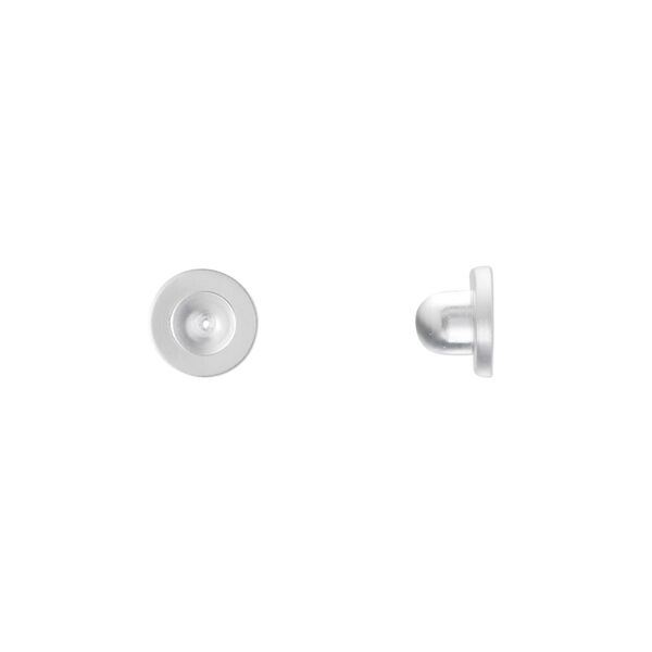 Earnut 1pkg100, 7x5mm, rubber clear 50 pair image number 0