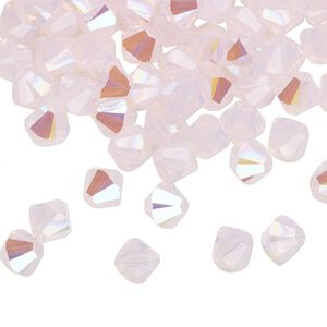 Bead 360pk rose water opal shimmer, Swarovski® 6mm XILION bicone 5328