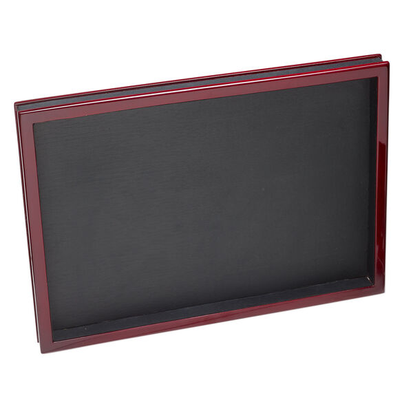 Display tray cover, leatherette and fiber board, black and mahogany, 12-1/2 x 9 x 1 inches. Sold individually. image number 1