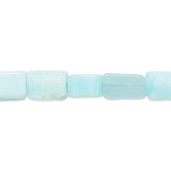Opal 1pkg1, hand-cut square tube / flat rectangle bead 13 inch 10x7mm / 10x7mm image number 0