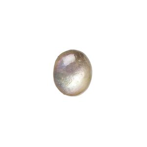 Cabochon, abalone shell (coated), 12x10mm calibrated oval, Mohs hardness 3-1/2. Sold per pkg of 6.