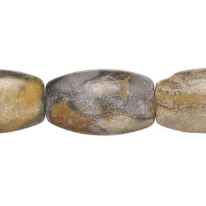 Brown-grey marble 1pkg1, flat barrel bead natural, 15 inch 24x14mm-25x15mm