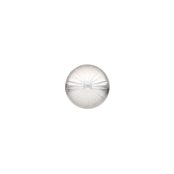 Component, sterling silver, 11mm single-sided round Concho with square and lines design. Sold individually. image number 0