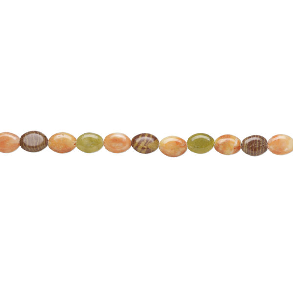 Multi-gemstone 1pkg1, puffed oval bead natural, 15 inch 17x13mm-18x14mm image number 1