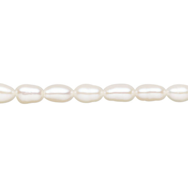 Freshwater pearl 1pkg1, rice, 15 inch white 4-5mm cultured image number 0