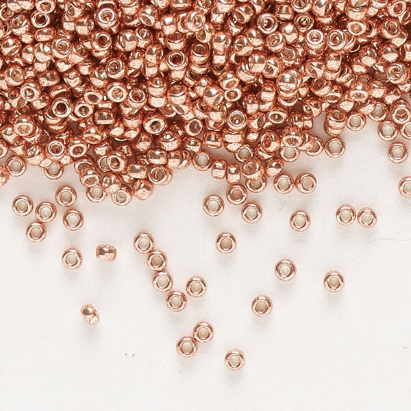 Seed bead, Miyuki, glass, pkg/250g, #15 rocaille, opaque galvanized muscat, (RR-1072). image number 0