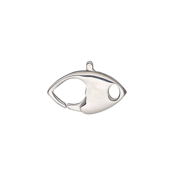 Clasp, lobster claw, stainless steel, 20x11mm marquise. Sold individually. image number 0