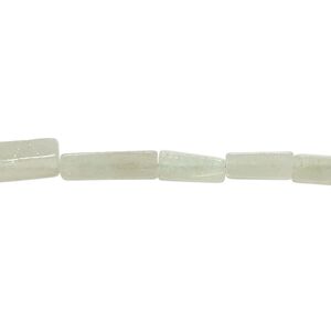 Bead, green aventurine (natural), light, 6x3mm-13x5mm hand-cut square tube, C grade, Mohs hardness 7. Sold per 12-inch strand.