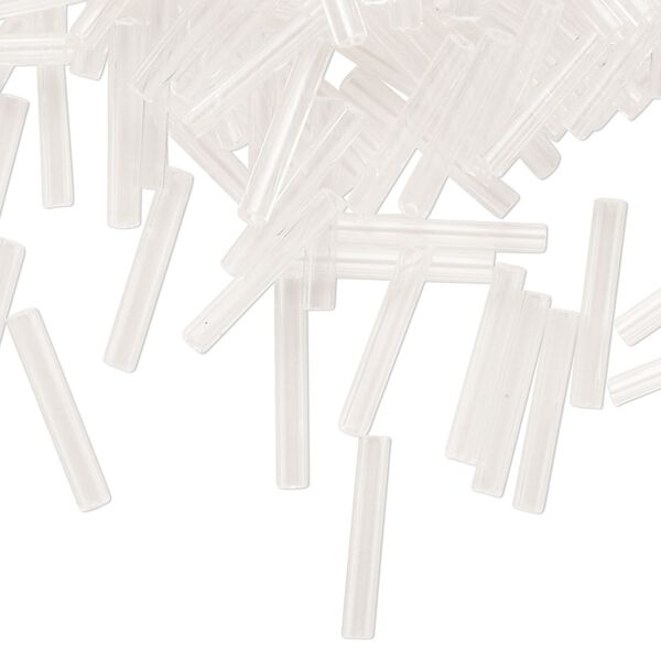 Bead, Preciosa Ornela Czech glass, bugle bead, pkg/500g, 1/2 inch, transparent clear, (00050). image number 0
