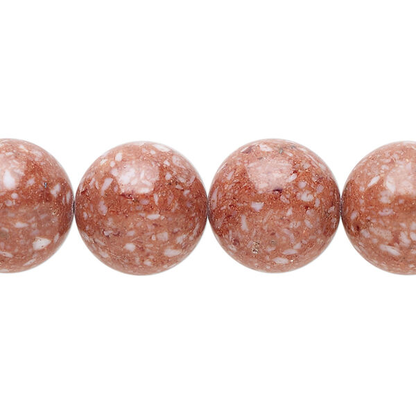Multi-gemstone / mother-of-pearl shell / resin 1pkg1, round bead 15 inch 13-15mm image number 0