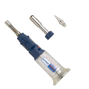 Torch / soldering iron / hot air blower Professional Hyper Torch 1pkg1 plastic / steel / brass,  6.5 x 1.5 inches 3-piece set blue and clear