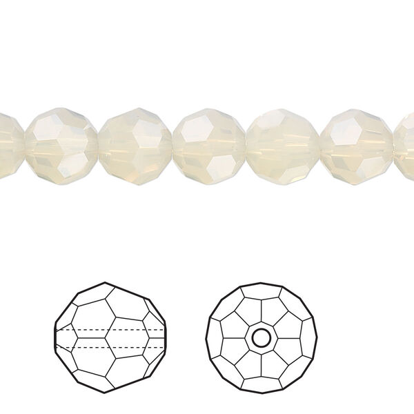 Bead 12pk sand opal, Crystal Passions® 8mm round 5000 image number 0
