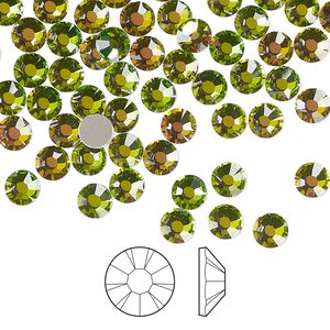 Flat back 1440pk crystal vitrail medium foil back, Preciosa MAXIMA Czech crystal rhinestone 4.6-4.8mm chaton rose round SS20