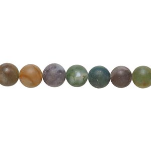 Fancy jasper 1pkg1, matte round bead natural 8 inch 6mm