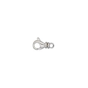 Clasp lobster claw 1pkg1 sterling silver, 9x4.5mm swivel, 1-strand