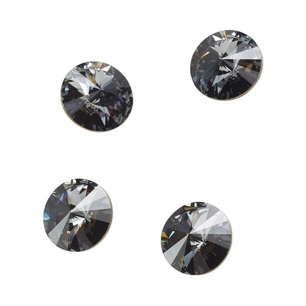 Chaton 288pk crystal silver night foil back, Swarovski® 10.54-10.91mm rivoli SS47 1122 image number 0