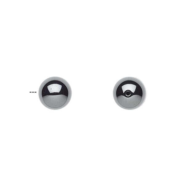 Hemalyke&trade; 1pkg4, half-drilled round bead 8mm image number 1