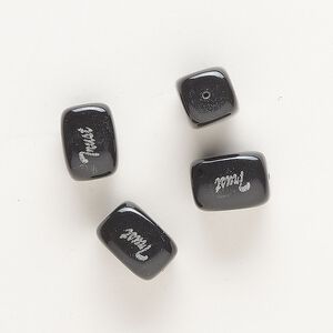 Mountain "jade" 1pkg4, double-sided "Trust" rectangle bead 17x12mm-19x14mm