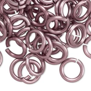 Jump ring, anodized aluminum, antique copper patina, 12mm round, 7.9mm inside diameter, 12 gauge. Sold per pkg of 100.