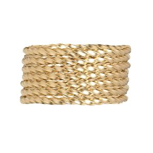Wire, 12Kt gold-filled, dead-soft, twisted square, 14 gauge. Sold per pkg of 5 feet.