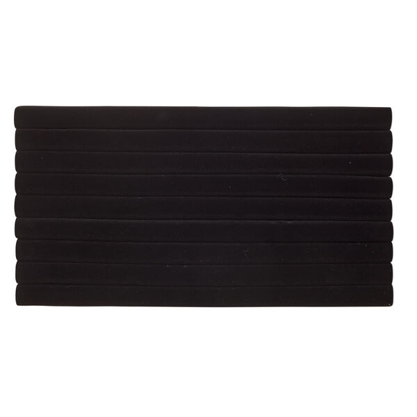 Display insert, ring, velvet, black, 14 x 7-3/4 x 3/4 inches with 8 slotted rows. Sold individually. image number 0