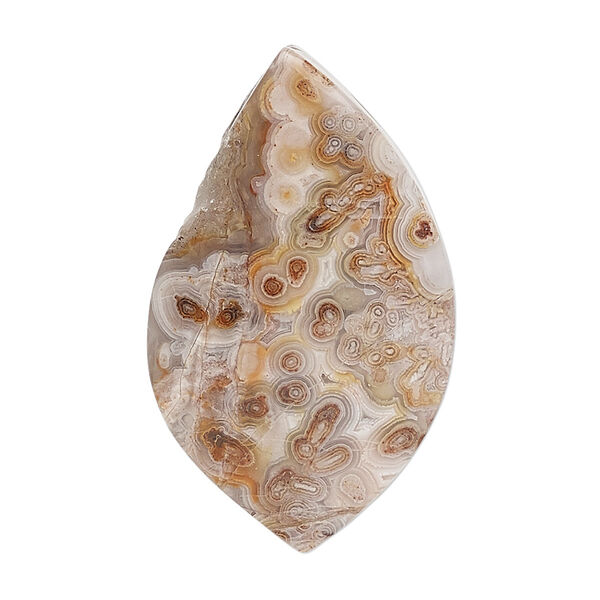 Focal, Laguna lace agate (natural), 27x24mm-42x28mm freeform, B grade, Mohs hardness 6-1/2 to 7. Sold individually. image number 0