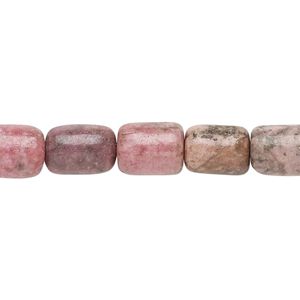 Rhodonite 1pkg1, round tube bead natural 15 inch 10x8mm-12x8mm