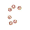 Bead, lampworked glass, clear / purple / glow-in-the-dark / gold, 6mm round. Sold per pkg of 6. image number 0