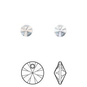 Drop 12pk crystal blue shade, Crystal Passions® 6mm pendant mini disk 6428