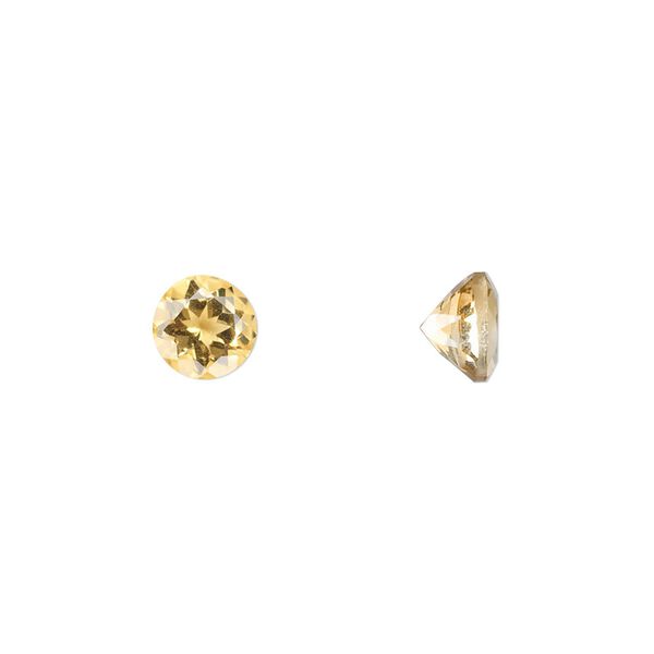 Citrine 1pkg1, hand-cut faceted round gem 7mm image number 0