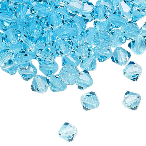 Bead 288pk aqua bohemica, Preciosa Czech crystal 6mm bicone image number 0
