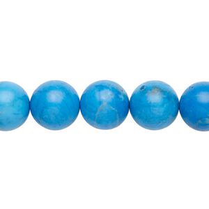 Howlite 1pkg1, round bead 15.5-16 inch 10mm