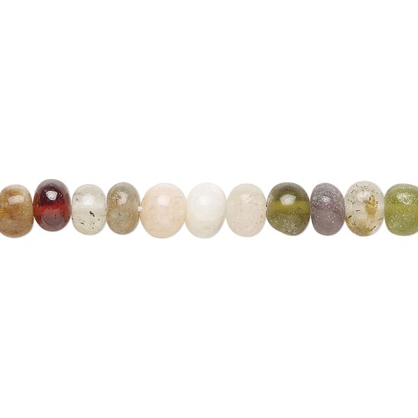 Multi-gemstone 1pkg1, hand-cut pebble bead 14 inch small image number 0