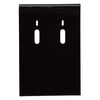 Earring card, flocked plastic, black, 3x2-inch rectangle, for leverback earrings. Sold per pkg of 25. image number 0