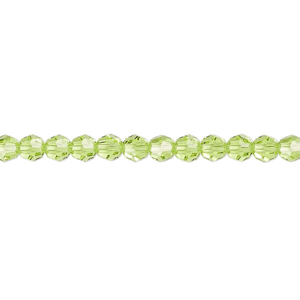 Bead 12pk citrus green, Crystal Passions® 4mm round 5000 image number 0