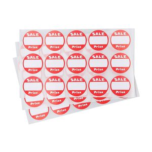 Adhesive label, white and red, 1-inch round with "SALE Price." Sold per pkg of 500.
