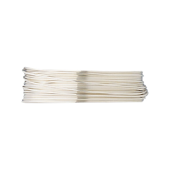 Wire, fine silver, half-hard, round, 26 gauge. Sold per 25-foot spool. image number 0