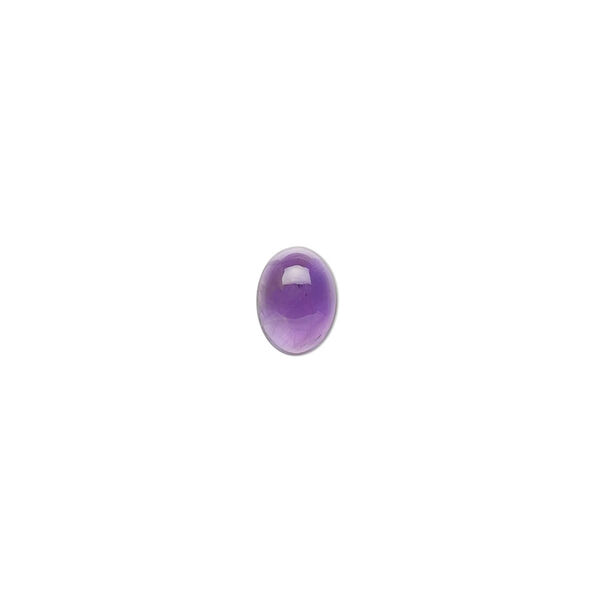 Cabochon, amethyst (natural), 8x6mm hand-cut calibrated oval, B grade, Mohs hardness 7. Sold per pkg of 2. image number 0
