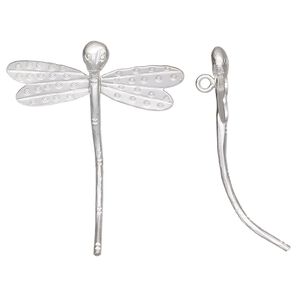 Focal, Hill Tribes, sterling silver, 48x43mm dragonfly. Sold individually.