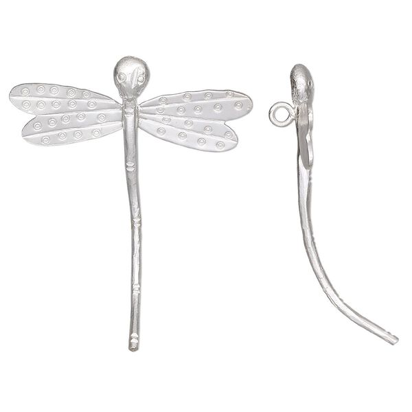 Focal, Hill Tribes, sterling silver, 48x43mm dragonfly. Sold individually. image number 0