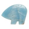 Amazonite 1pkg1, top-drilled and half-drilled Zuni-style bear focal natural, 39x25mm-43x30mm image number 1