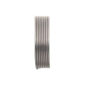 French wire, enamel-coated brass, grey, 0.7-0.9mm tube. Sold per pkg of (2) 19-1/2 inch strands.