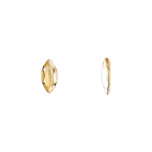 Gem, citrine (heated), 10x5mm faceted marquise, A grade, Mohs hardness 7. Sold individually. image number 0