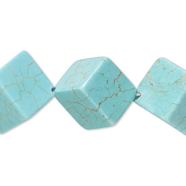Magnesite 1pkg1, diagonally drilled cube bead 8 inch 18x18mm-20x20mm image number 0