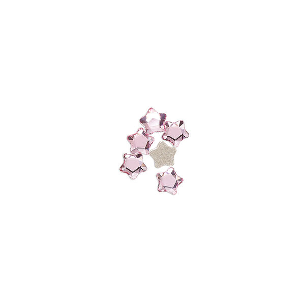 Flat back 6pk rose foil back, Crystal Passions® 4mm star flower 3754 image number 0