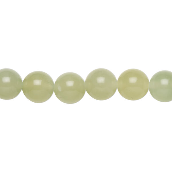Bead, sea green new "jade" (serpentine) (natural), light to medium, 8mm round, B grade, Mohs hardness 2-1/2 to 6. Sold per 15-1/2" to 16" strand. image number 0