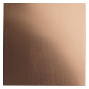 Sheet, copper, half-hard, 6x6-inch square, 30 gauge. Sold individually.