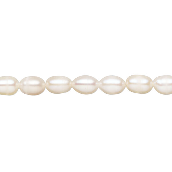 Freshwater pearl 1pkg1, rice, 15.5-16 inch white 4-5mm cultured image number 0