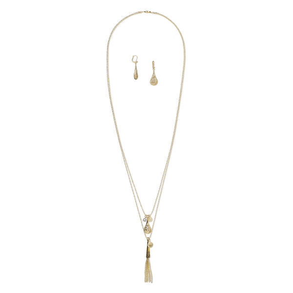 Necklace and earrings, One of a Kind Jewelry, 33 inches. Only one available. image number 0